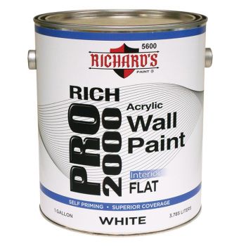 Rich Pro 2000 Interior Flat Acrylic Wall Paint 3,8 литра