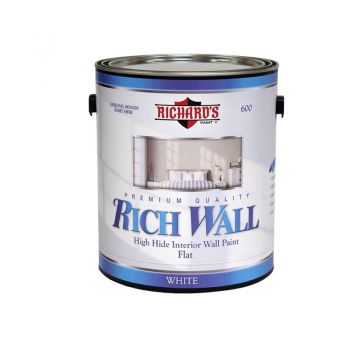 Rich Wall 600 Premium High Hide Interior Flat Wall Paint 0,466 литра